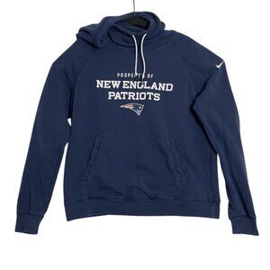 Nike New England Patriots Womens Blue Stadium Rally Funnel Hoodie Sweatshirt XL